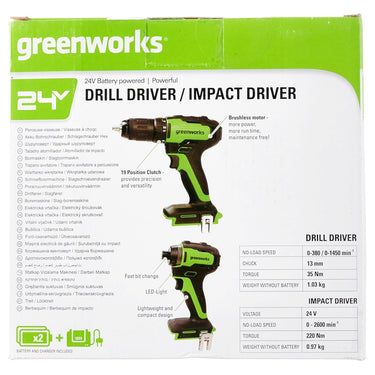 24V Drill and Impact Wrench Combo