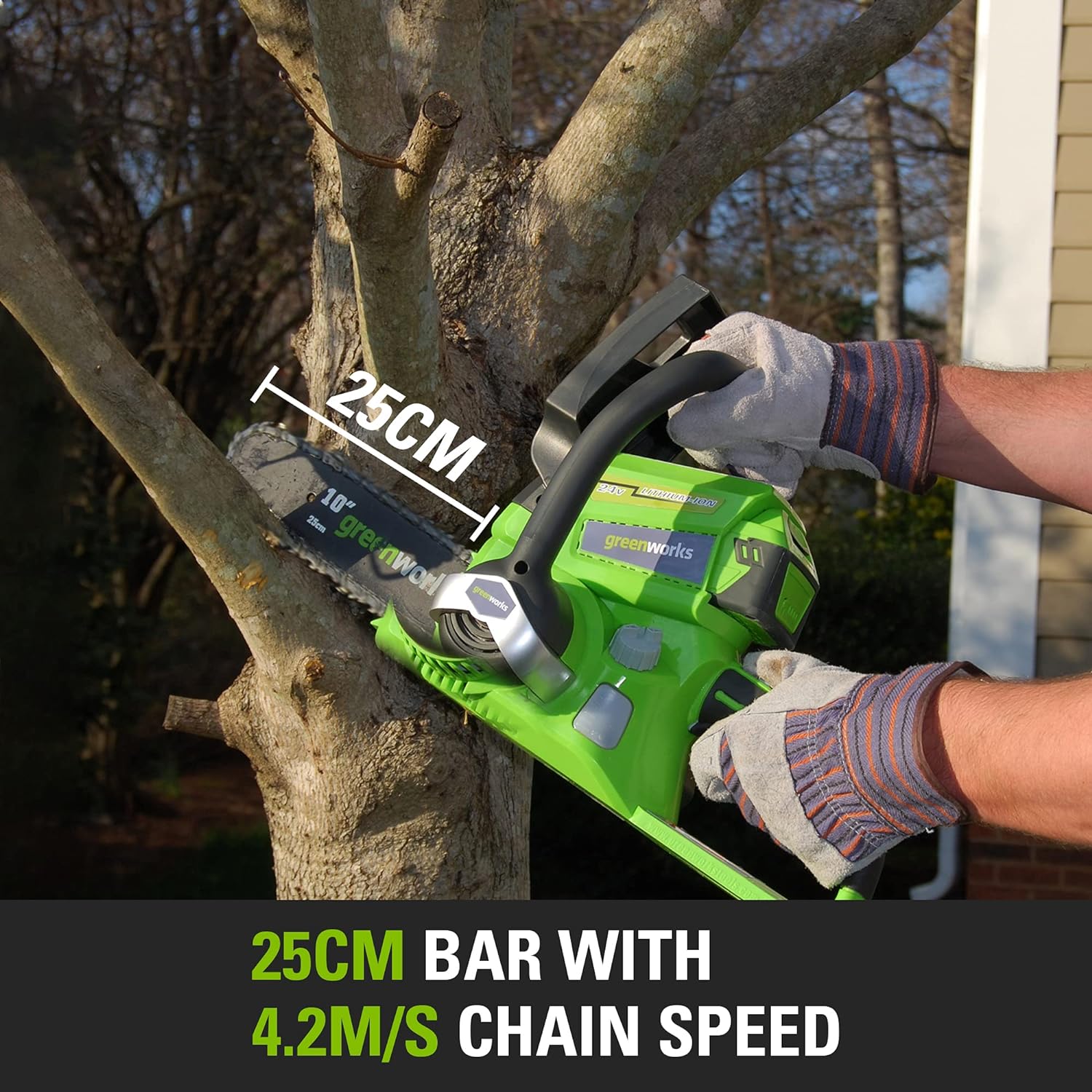 24V Chainsaw 25cm with 2Ah Battery