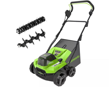 40V 2-in-1 Scarifier and Dethatcher 38cm