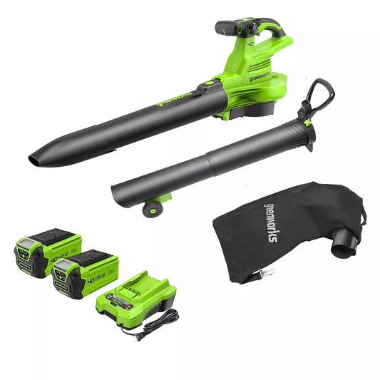 40V Leaf Blower / Leaf Vacuum Gen II with 2x2Ah Battery & Charger