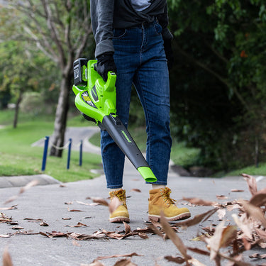 24V+24V Leaf Blower / Leaf Vacuum 322 km/h with 2x 4Ah Battery