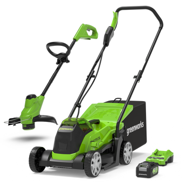 24V Lawn Mower 33cm + Grass Trimmer 25cm Set 4Ah Battery