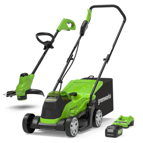 24V Lawn Mower 33cm + Grass Trimmer 25cm